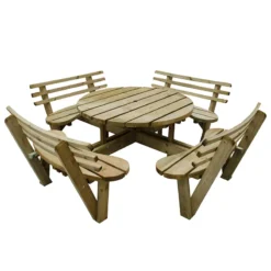 Forest Garden Circular Picnic Table -The Garden Hub Sales FGCPT8