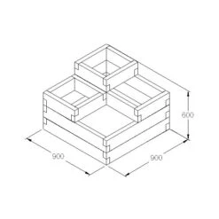 Caledonian Tiered Raised Bed 7 Caledonian Tiered Raised Bed -The Garden Hub Sales FGCTRBHD2