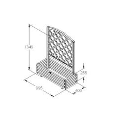 Toulouse Wooden Planter -The Garden Hub Sales FGFPTL3