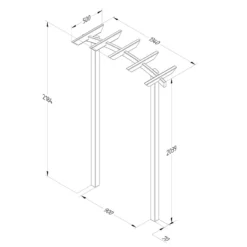 Forest Garden Hanbury Dome Top Arch -The Garden Hub Sales FGHANDTAHD1