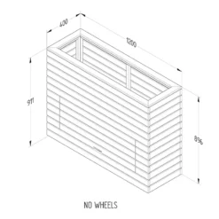 Forest Garden Linear Tall Planter With Storage -The Garden Hub Sales FGLINPL12090SHD2