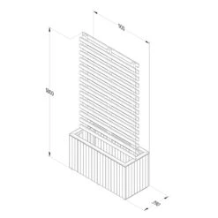 Forest Garden Living Screen Planter -The Garden Hub Sales FGLIVSCRPLANTHD1