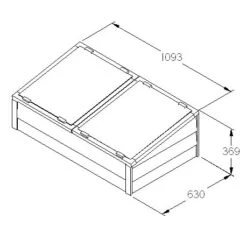 Large Wooden Overlap Cold Frame 5 Large Wooden Overlap Cold Frame -The Garden Hub Sales FGOLCFD3