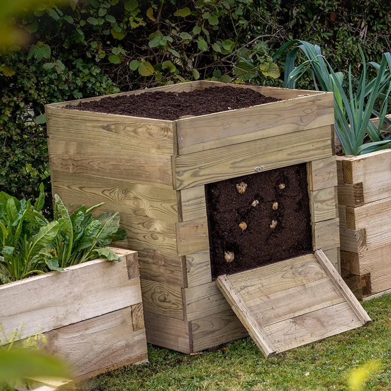 Forest Garden Wooden Potato Planter 1 Forest Garden Wooden Potato Planter