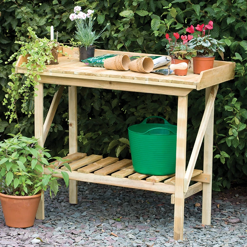 Wooden Potting Bench 2 Wooden Potting Bench - Image 2