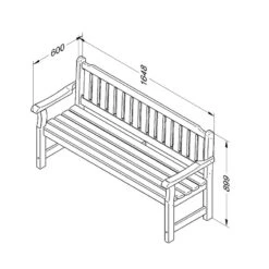 Forest Garden Rosedene Bench 11 Forest Garden Rosedene Bench -The Garden Hub Sales FGROBE5HD3