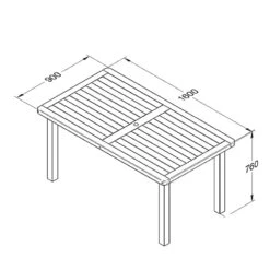Forest Garden Rosedene Table -The Garden Hub Sales FGROTAHD3
