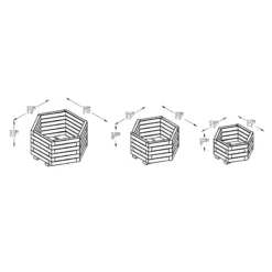 York Hexagonal Planter Set -The Garden Hub Sales FGYOPS3