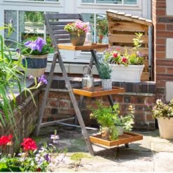 Alderley Hardwood Plant Ladder 21 Alderley Hardwood Plant Ladder -The Garden Hub Sales ROALDPLANT6