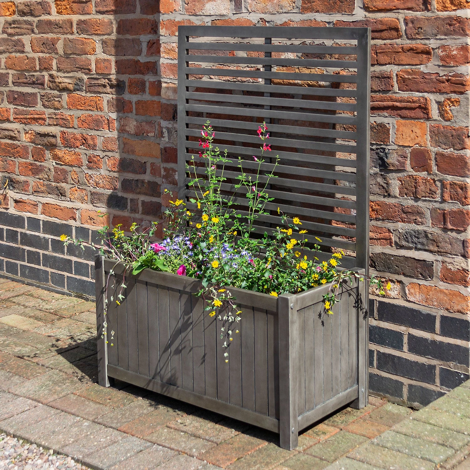 Rowlinson Alderley Rectangular Planter And Trellis 1 Rowlinson Alderley Rectangular Planter And Trellis
