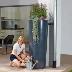 Gabbro Stone Effect Water Tank Plus Planter 350 Litres -The Garden Hub Sales image 105504