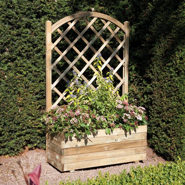 Rowlinson Rectangular Planter And Lattice 1 Rowlinson Rectangular Planter And Lattice