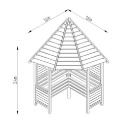 Forest Garden Venetian Corner Arbour -The Garden Hub Sales image 64813